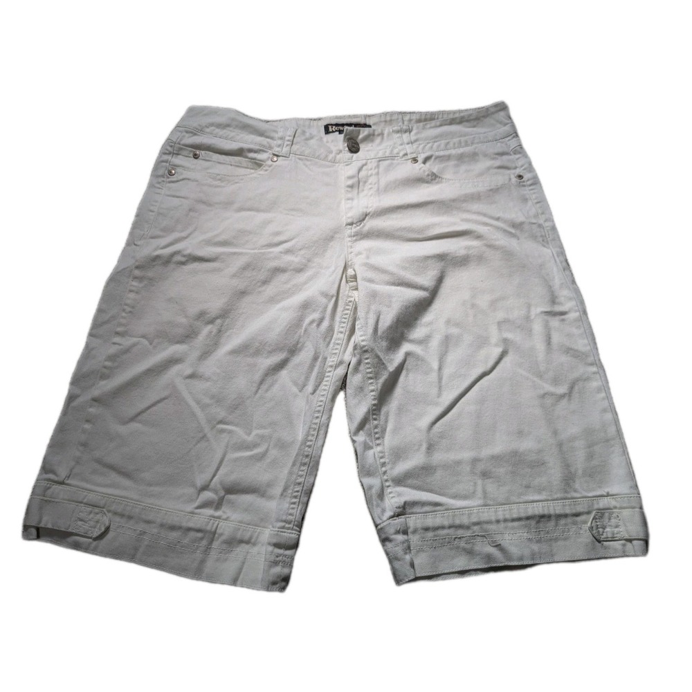 Rewind‎ Bermuda Shorts Womens Button Accents Wide Belt Loops Size 15 Y2K